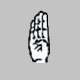 Adução 4(quatro) dedos sem contato polegar